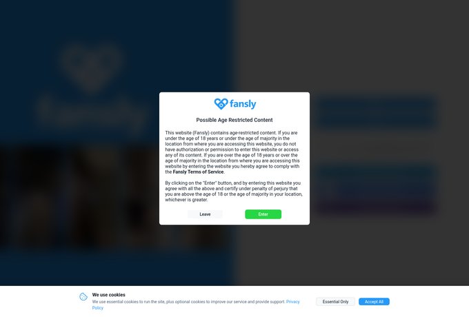 Fansly screenshot